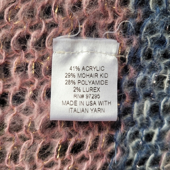 Anthropologie Knitted & Knotted Loose Knit Striped Cardigan, VGUC, Size S - Picture 7 of 7